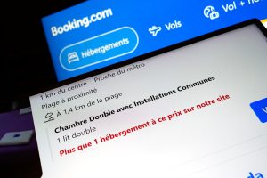 Page de réservation du site booking