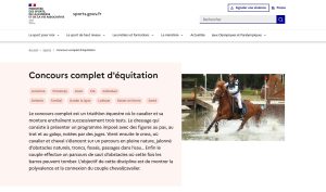 le concours complet equitation